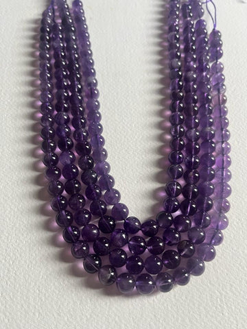 Amethyst Beads,  8 mm Beads (46 Beads per strand)