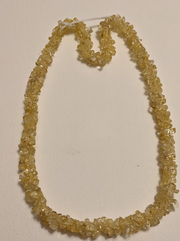 Citrine Chips Necklace Necklace, Natural Citrine