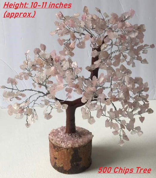 Rose Quartz Gemstone /Crystal Tree (500 chips Tree)