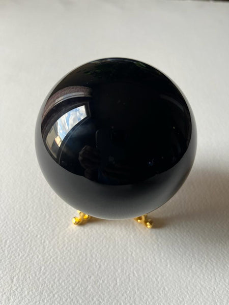 Black Obsidian Sphere | Black Obsidian Crystal Ball |Obsidian Sphere