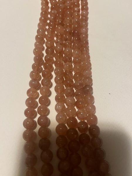 SUNSTONE Semi-precious Gemstone Beads, 8 mm Beads - 46 Beads per strand