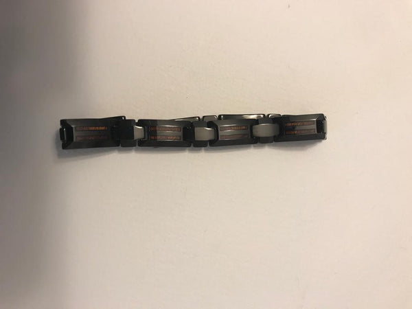 Magnetic Bracelet 316 Tungsten Stainless Steel, Wood Inlay Bangle Bracelet