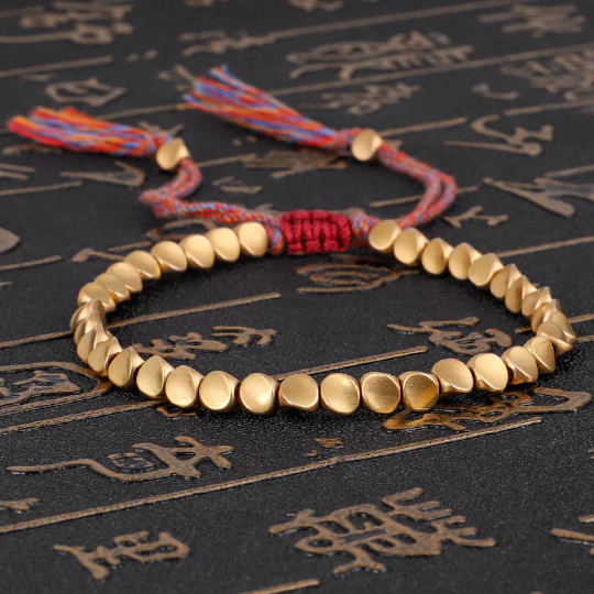 Tibetan Copper Beads Healing Luck Bracelet