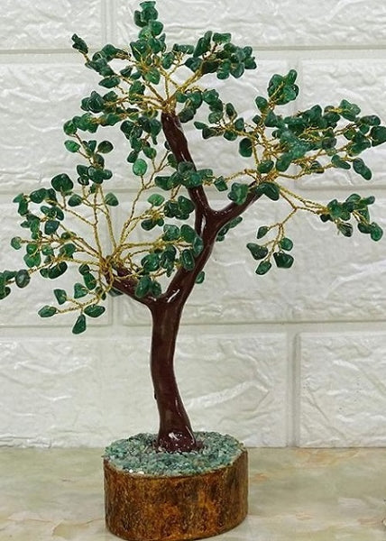 Green Jade Gemstone Tree, Jade Crystal Tree (300 chips)