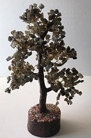 Labradorite Gemstones Tree, Labradorite Crystal Tree (500 chips -Golden wire Tree)