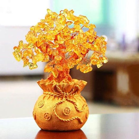 Home Ornament  Bonsai  Crystal Lucky Tree Money Tree , Bonsai Style for Wealth Luck.