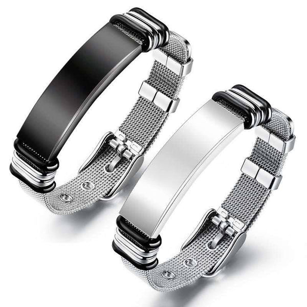 Titanium Stainless Steel Bracelet, Mesh Wristband