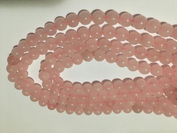 Rose Quartz Beads, SEMI-PRECIOUS STONE, 8 mm Beads - 46 Beads per strand