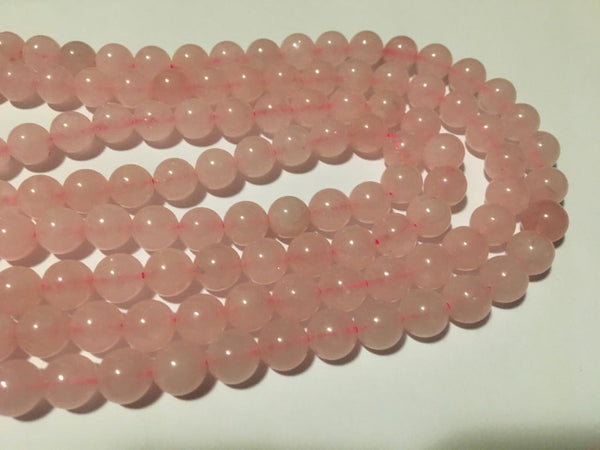 Rose Quartz Beads, SEMI-PRECIOUS STONE, 8 mm Beads - 46 Beads per strand