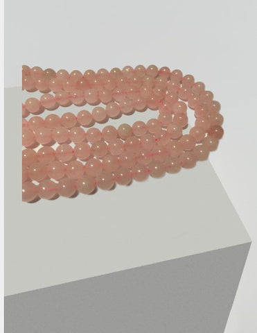 ROSE QUARTZ, SEMI-PRECIOUS STONE, 8 mm Beads - 46 Beads per strand